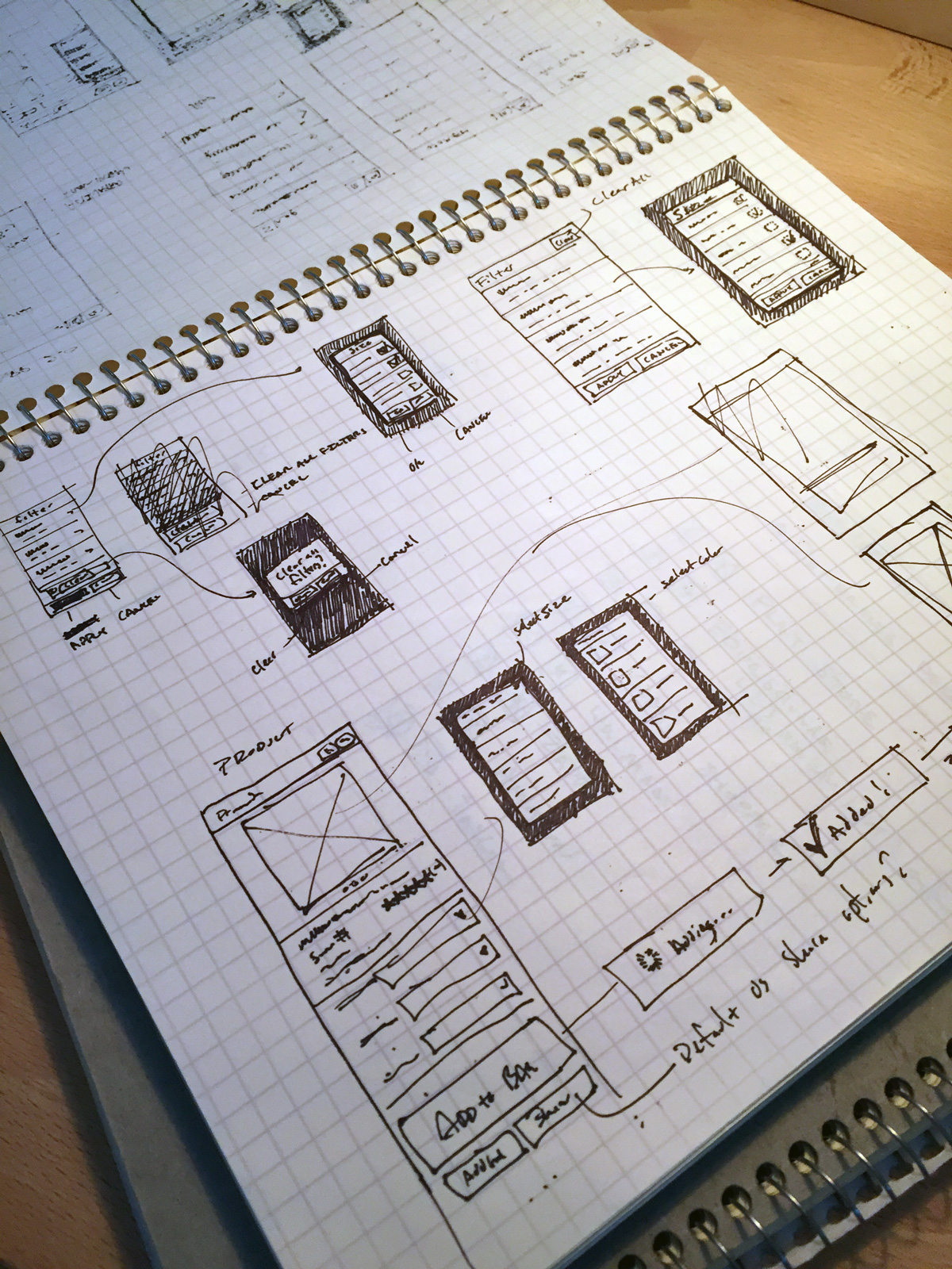 Mobile design sketches